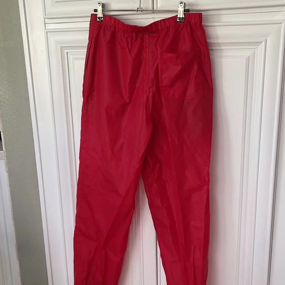 Vintage Polo Ralph Lauren Swichy red pants pockets sz small Nylon track running - Picture 10 of 16